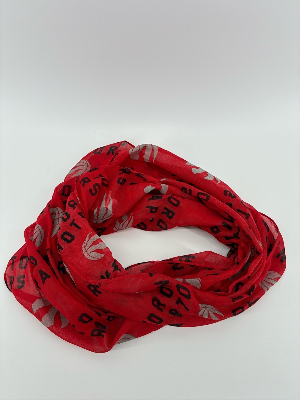 Red Toronto Raptors Logo Infinity Scarf - Picture 2 of 8